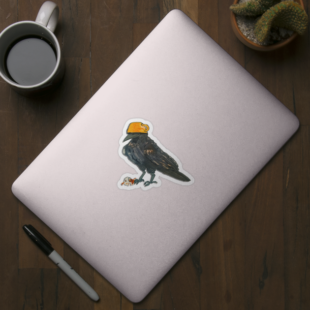 mischievous tea crow by Sagansuniverse